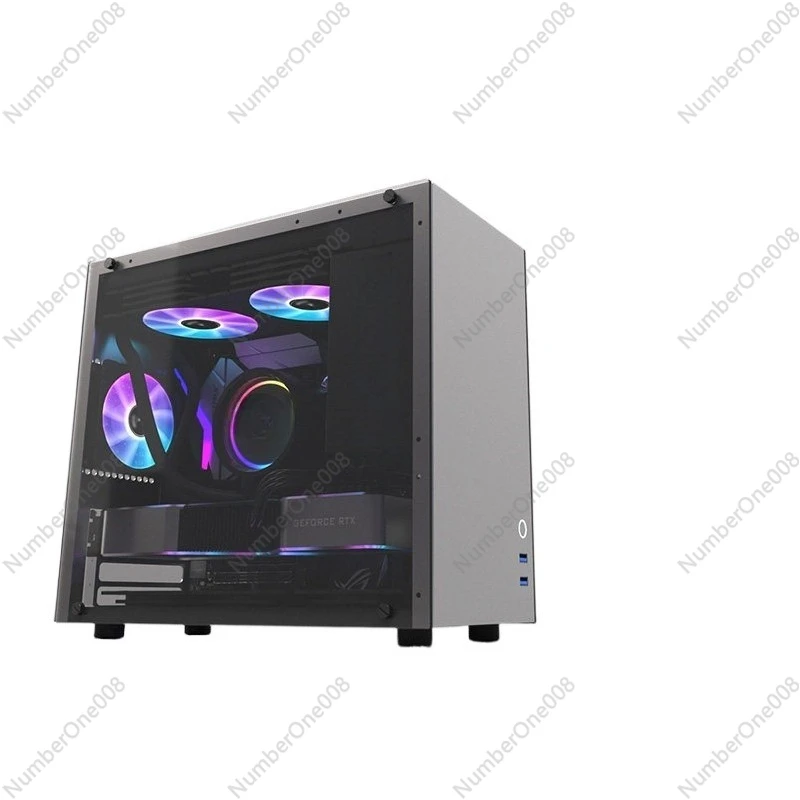 M8 Aluminum MATX Computer Case, Supports ATX Power Supply & 240mm Water Cooling, Transparent Side Panel