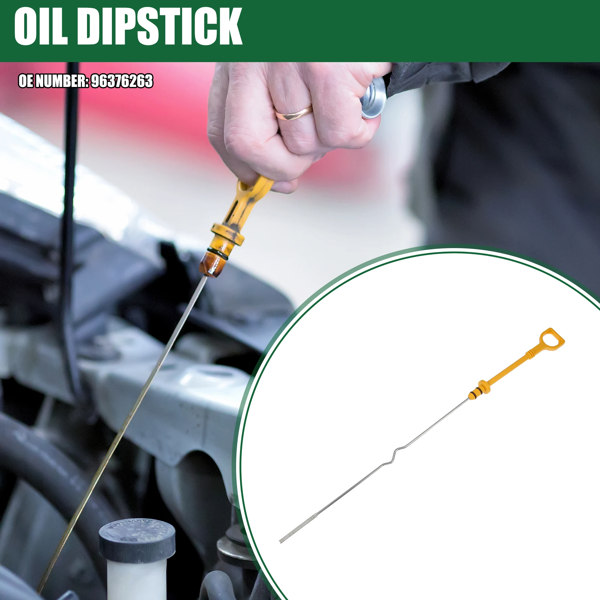 UXCELL Engine Oil Level Indicator Dipstick for Chevrolet Aveo 2004-2011 No.96376263