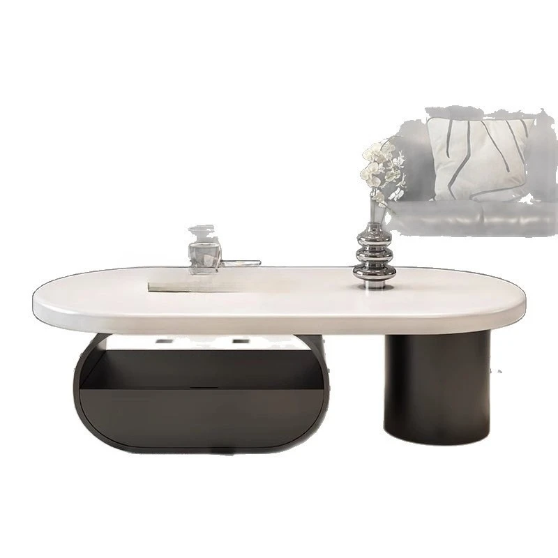 

coffee table living room oval new home modern simple high-end small apartment combination Italian Internet celebrity table