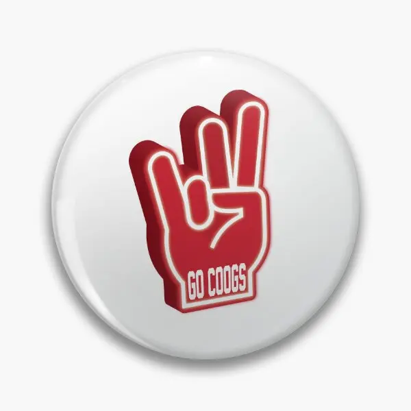 Houston Coogs University 3D Foam Finger  Soft Button Pin Women Jewelry Clothes Gift Cute Fashion Creative Cartoon Metal