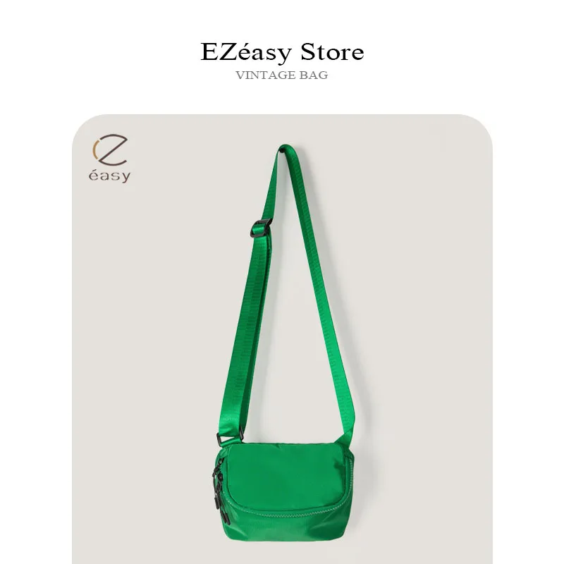 EZeasy-Bolsos de diseñador de nicho de lujo para mujer, bolso cruzado cuadrado pequeño con cremallera de nailon, Simple e informal, estilo ins