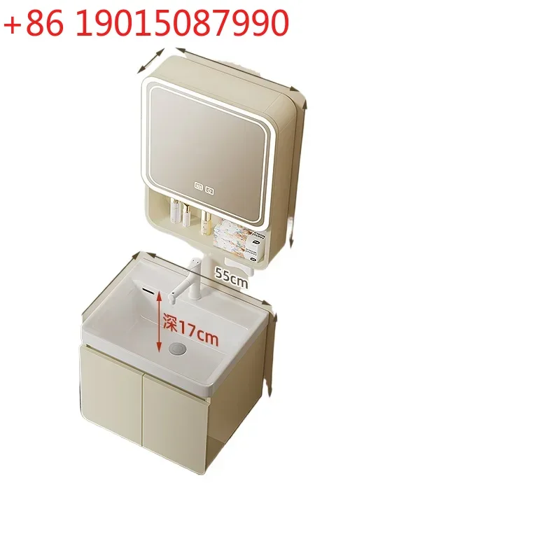 

Новая комбинация тумбы для ванной комнаты с керамической раковиной Cream Wind, модель 20022