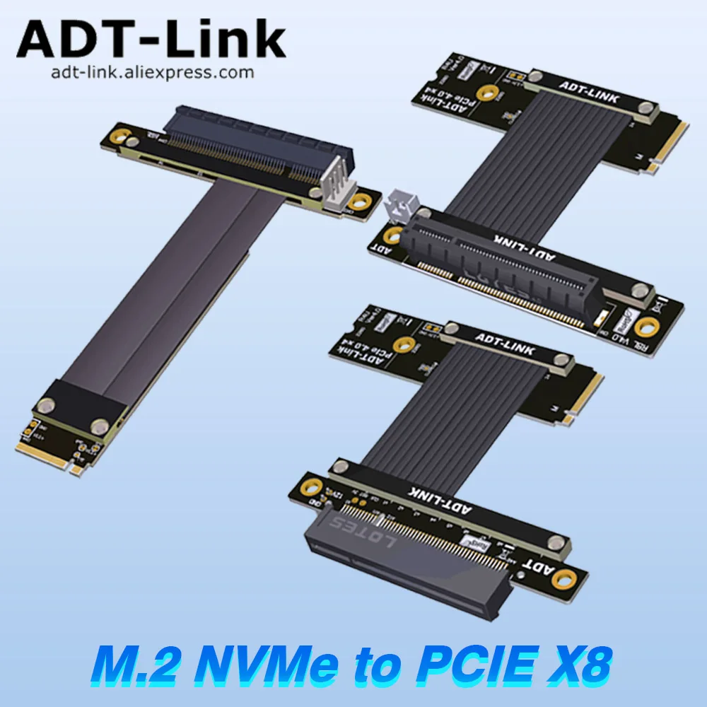 

Переходный кабель M.2 NGFF NVMe к PCI Express 3,0 4,0 X8 для PCIe 8x LAN, RAID SSD карты к M2 Ultra SSD, M-key расширения ADT R48