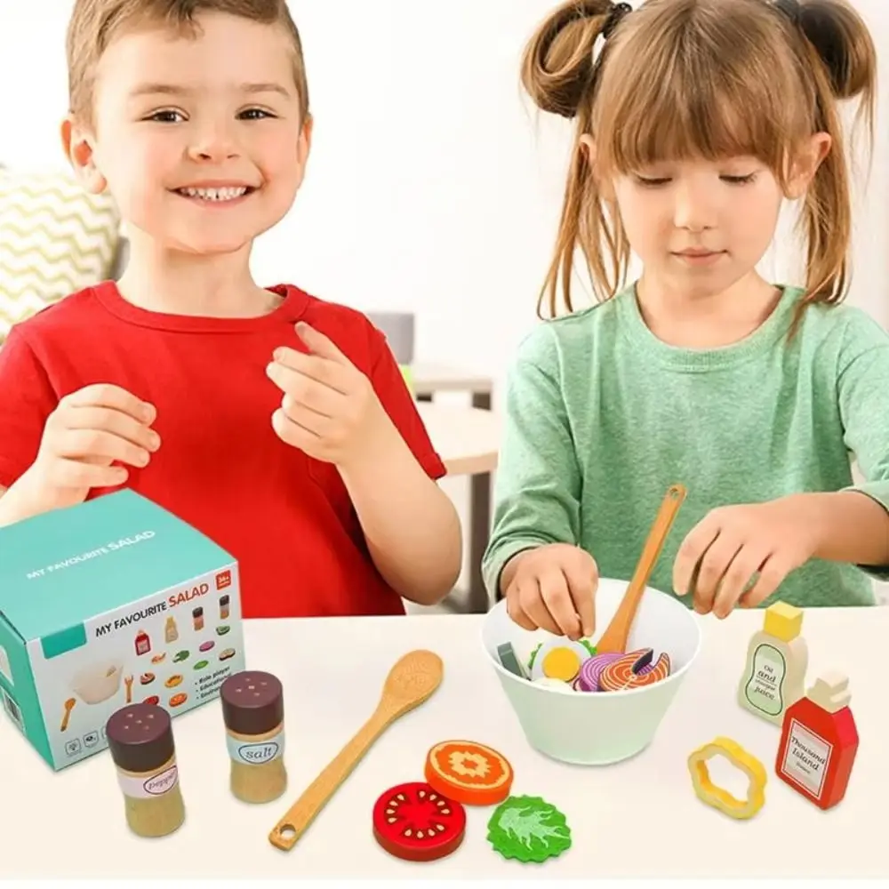 Wooden Pretend Play Kitchen Play House Role Play Simulation Fruit Vegetable Set Simulation Food Cognitive