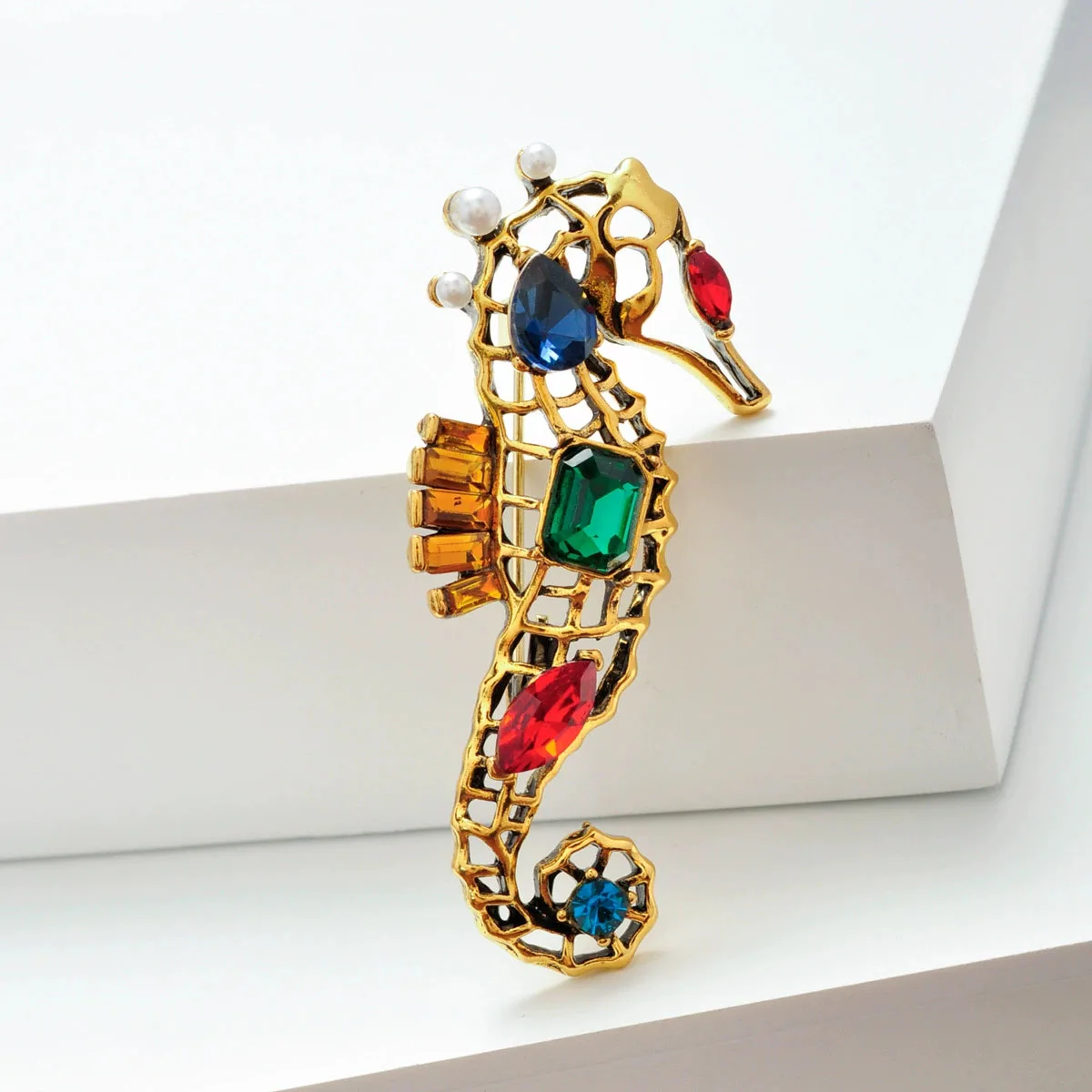 Lovely Spider Harp Brooches For Women Vintage Crystal Insects Instrument Party Casual Brooch Pins Gifts