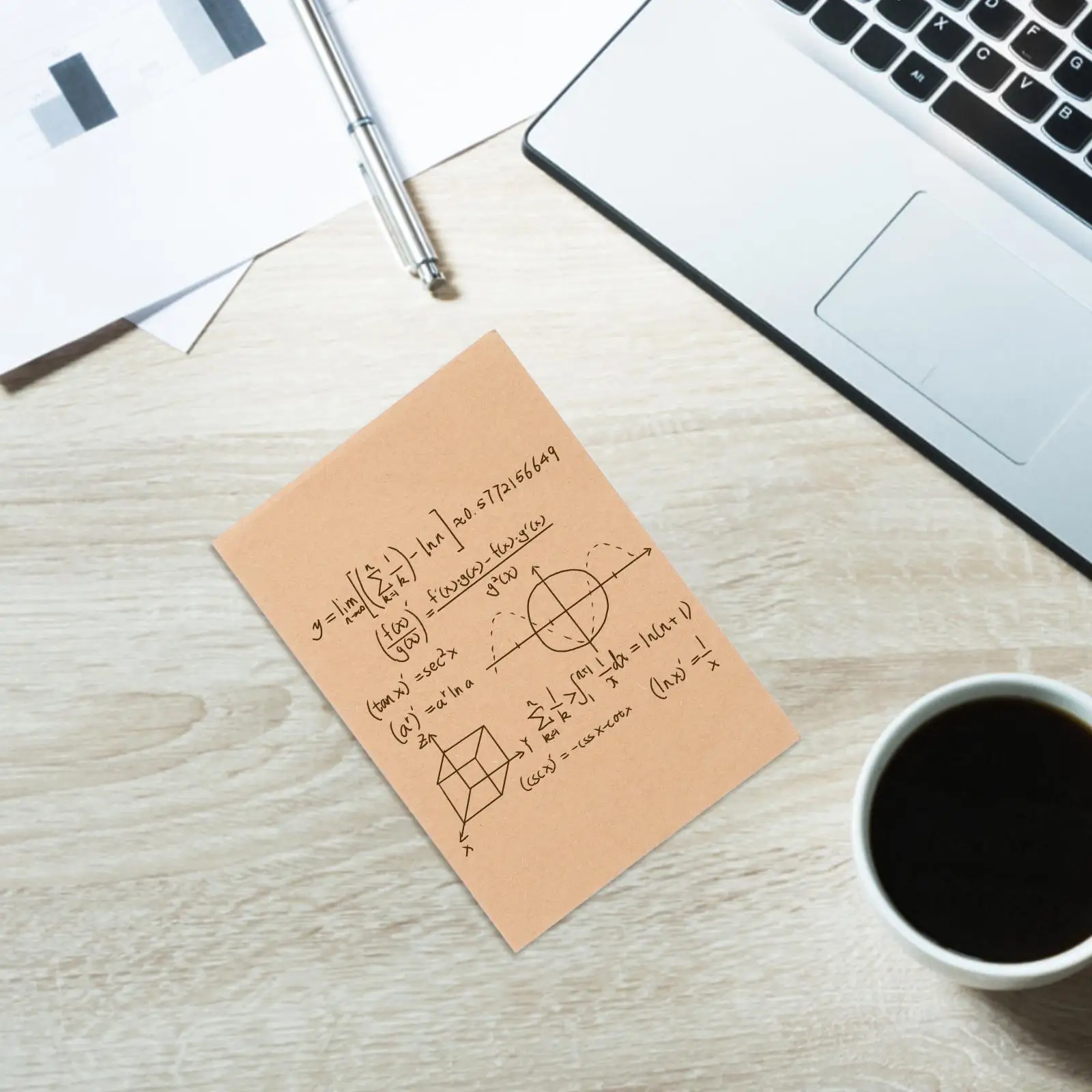 Notepad Blank Scratch Pads Small Rice Paper Funny Office Supplies Desk Decor Brown