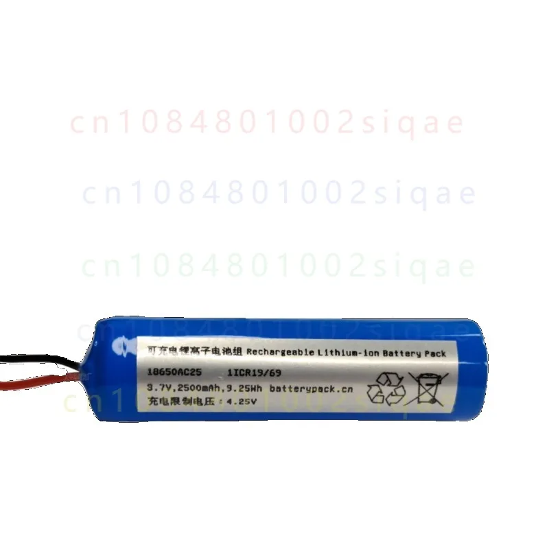 1PCS FOR COHN 18650AC25 3.7V 2500mAh Rechargeable Lithium Battery Replacement For Usmile C1 Water Flosser