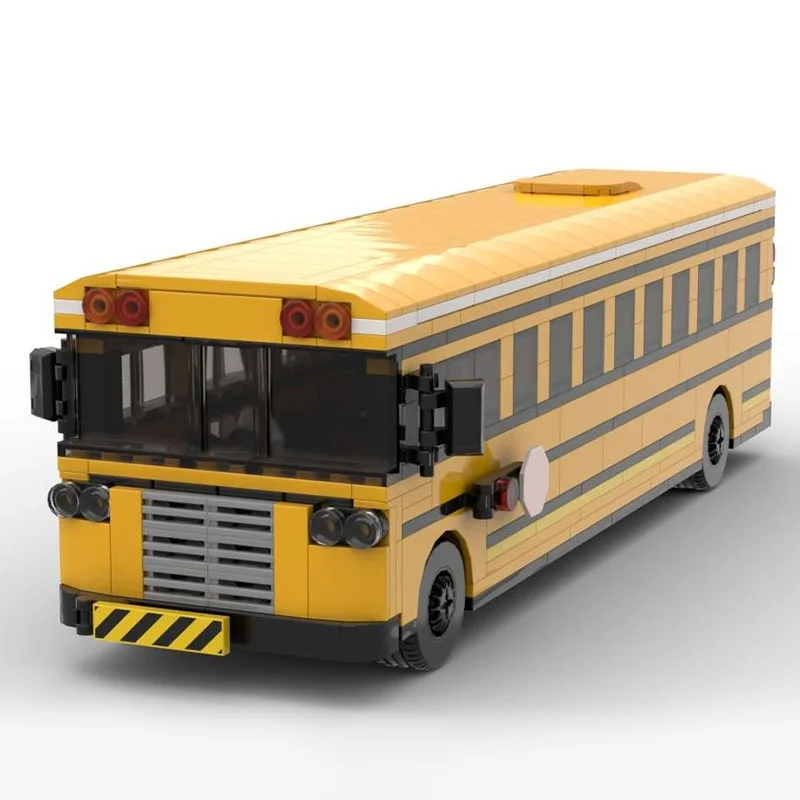 670PCS MOC Urban Passenger Bus Model Technical Engineering Detailed Chassis Buildable Design Brick Display Collection Toy Gift