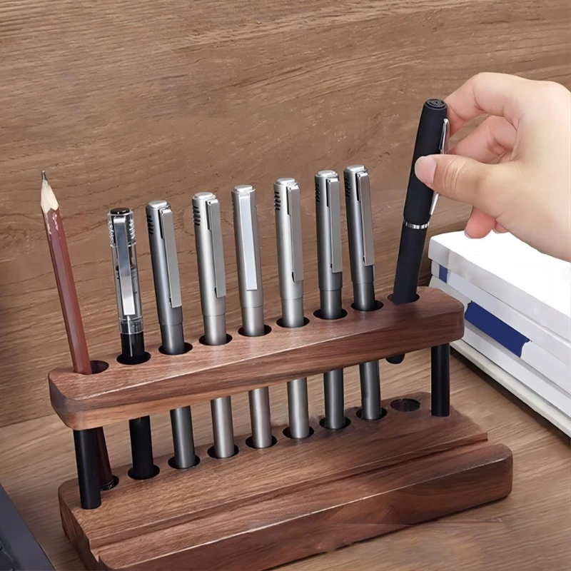 鉛筆ホルダー多機能デスクオーガナイザー木製ペンホルダー文具オーガナイザー電話ホルダーオフィススクール用
