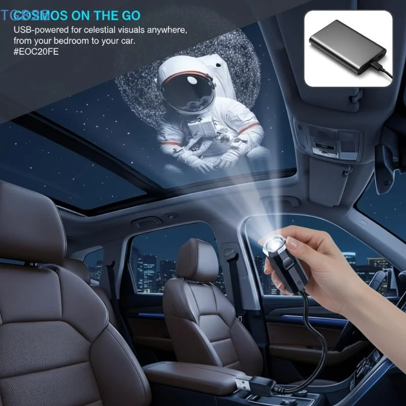 【AN】【SA】Creative Planet & Astronaut Pattern Themes USB LED Projection Light For Room Ceiling Background Decoration
