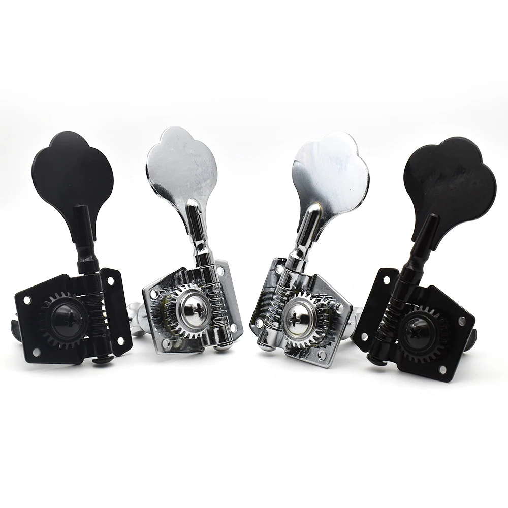 4R/4L/2R2L Opened Electric Bass Guitar Tuning Pegs Machine Heads Tuners for Bass Chrome Bass Guitar Accessories