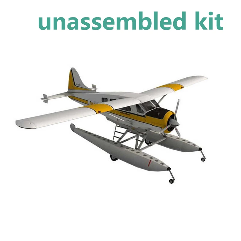 1:32 DHC-2 سمور تعويم طائرة مائية ثلاثية الأبعاد ورقة نموذج مجموعة الطائرة الحرفية ورقة نموذج Papercraft جمع لعبة تذكارية