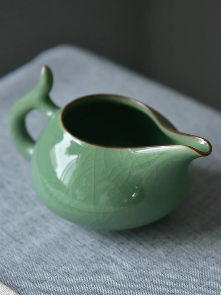 

Multiple Options Cerc Gongfu Tea Set Public Cup Milk Cup with Handle Ice Cra Pattern Handmade Tea Brewing Set