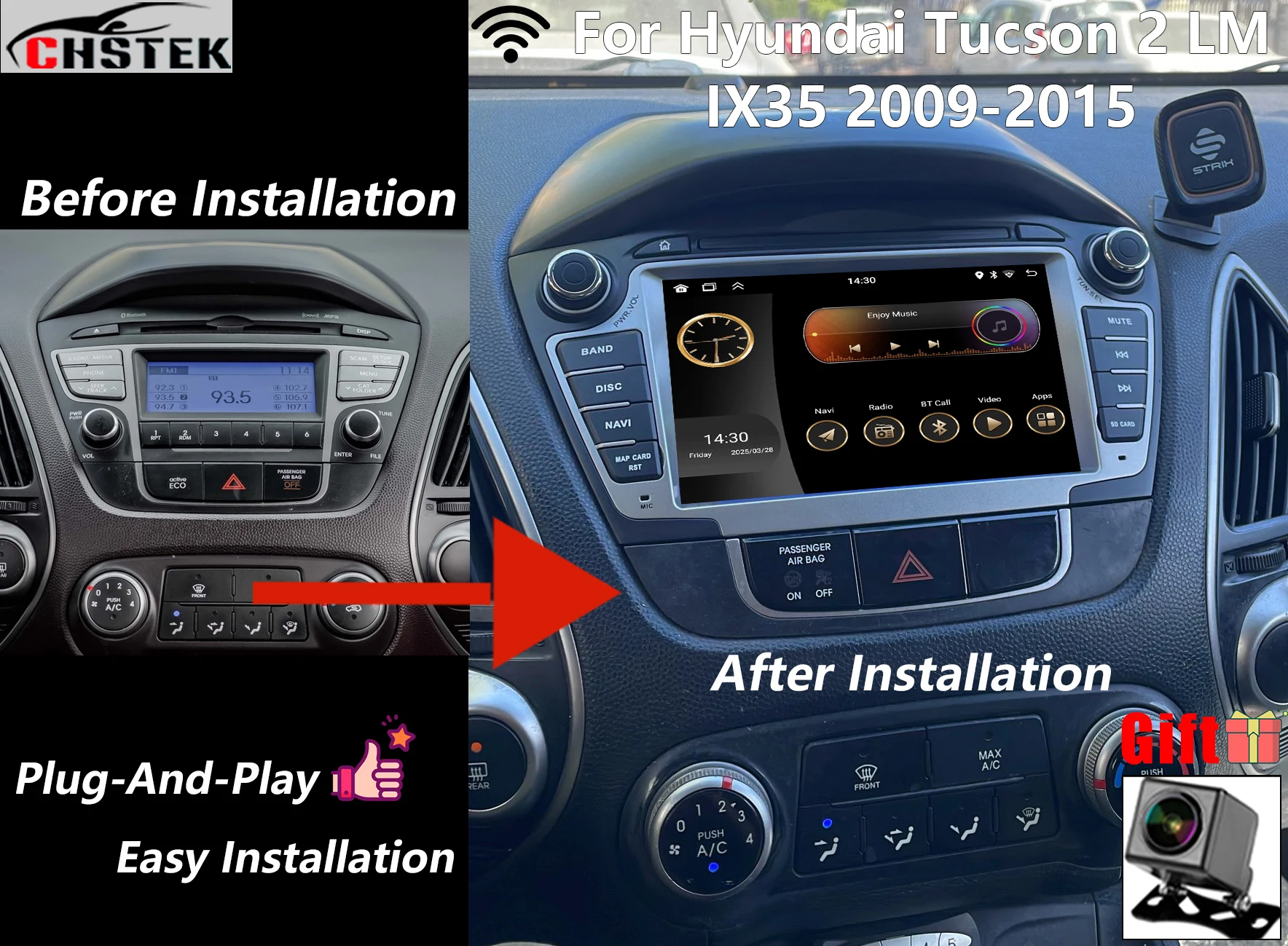 

Car Head Unit For Hyundai IX35 Hyundai Tucson 2 LM 2009-2015 OEM Fit Exchange Models Touch Screen Handsfree Replacement Swap-in