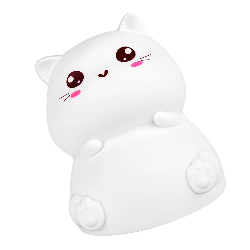 

1pc Pat Cat Shaped Usb Charging Night Light For Bedroom Kids Gift Color Usb Charging Pat Lamp Changing Indoor Lamp