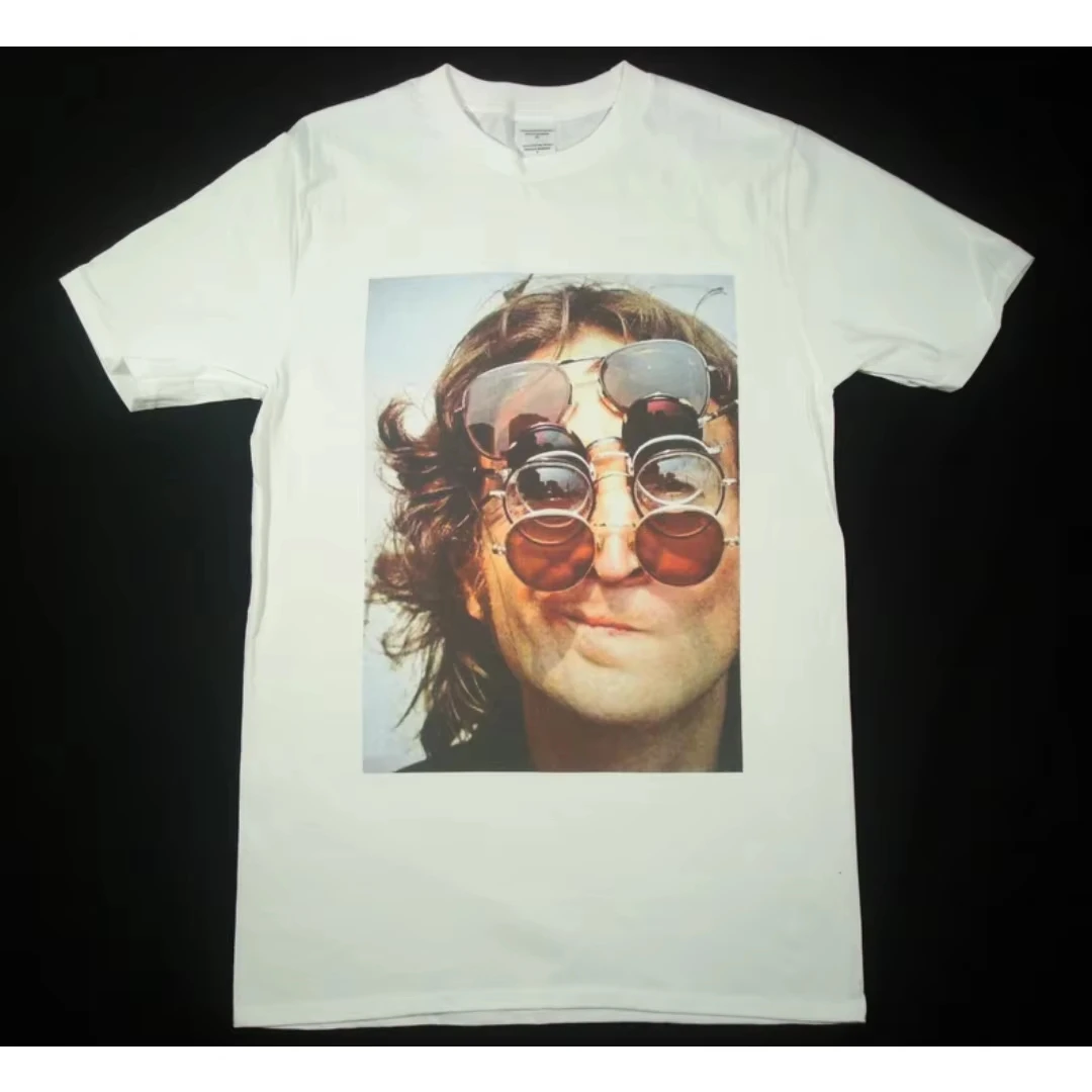 The Beatles John Lennon Band T-Shirt Graphic Retro Rock Band T-Shirt Summer cotton Men's T-Shirt Clothing Tees Tops Y2k Woman