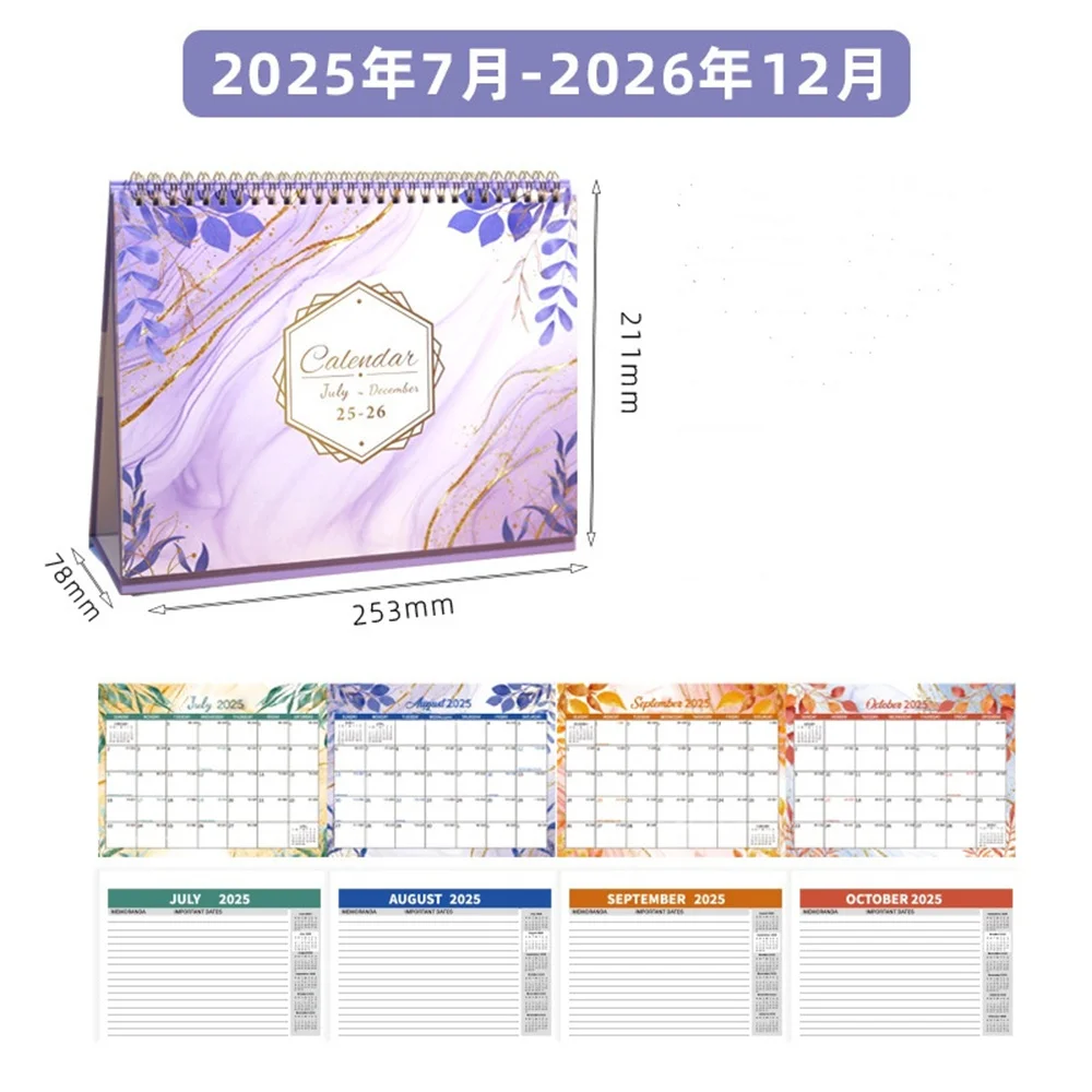 Daily Weekly Scheduler Sturdy Desktop Calendar Stationery English Desk Calendar Innovative Time Management Calendar For Desktop