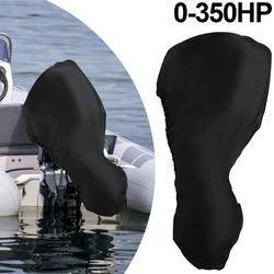 Outboard Motor Cover 420D Waterproof Boat Motor Cover 0-350HP UV-Proof Black boat marine engine cover for Boat motors