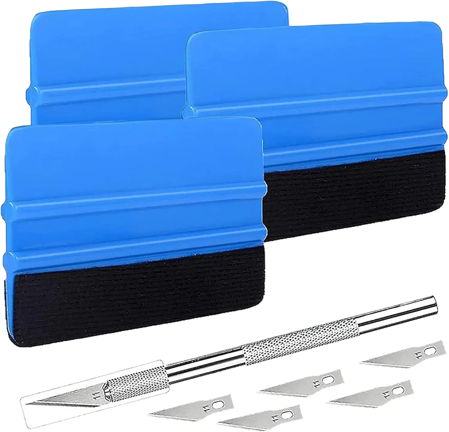 10pcs/set Car Wrapping Tools Kit Vinyl Scraper Cutter Film Squeegee Vinyl Spatulas Plastic Wrap Tools Window Tinting Tools