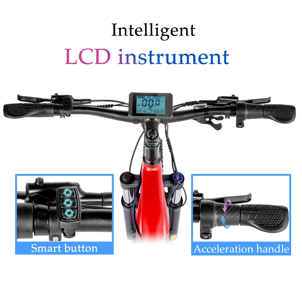 27.5-inch Off-road Electric Bike 48V 500W Mountain Bike Adult Ebike 20Ah Lithium Battery Outdoor Electric Bicycle