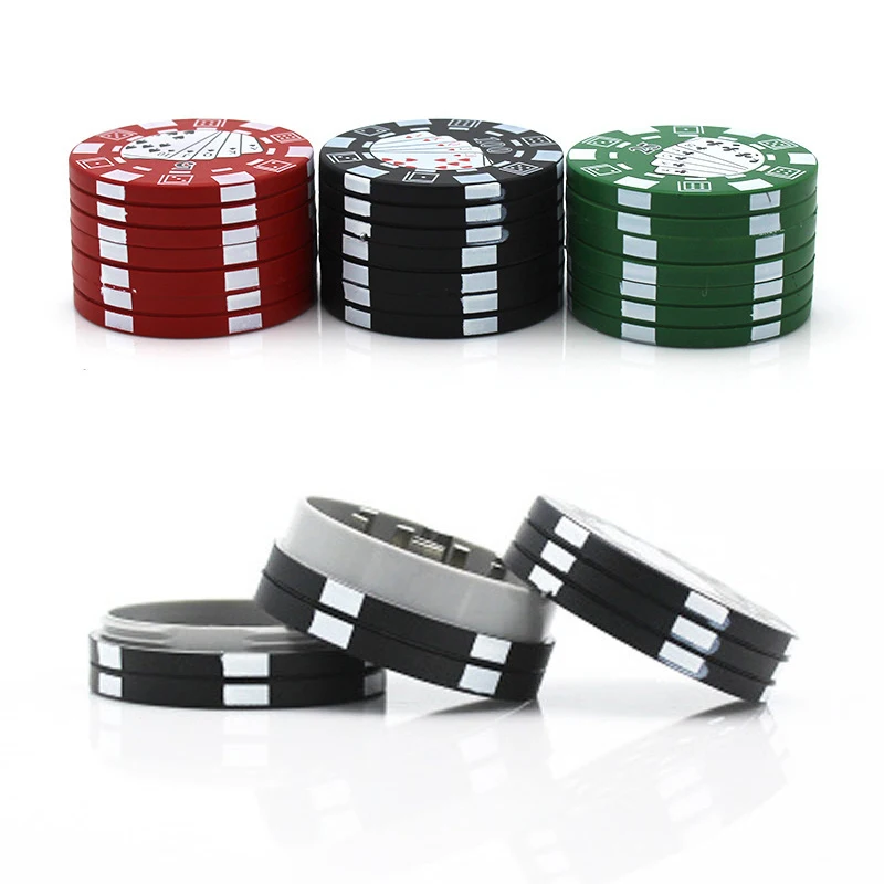 

Poker Chip Style Tobacco Spice Grinder 3-layer Tobacco Herb Cutter Grinder For Smoking Spice Cutter Cigarette Accessories