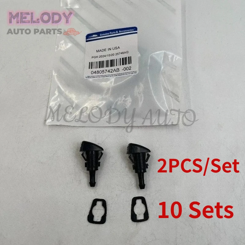 10 Sets Windshield Washer Nozzle 04805742AB 4805742AC 2PCS/Set For Chrysler 300C RAM 1500