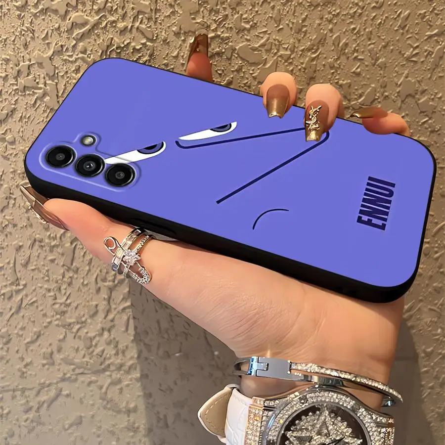 Disneys Inside Out Funda de dibujos animados para Samsung Galaxy A41 A35 A32 A51 A73 A36 A22 A52 A24 A55 A23 A53 A25 A71 A26 A72 Negro Suave