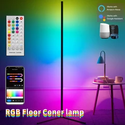 Nordic Floor Lamp for Bedroom Living Room Bluetooth Wifi Rgb Led Lights with Remote Modern Home Decor Bedside Tuya Standing Lamp