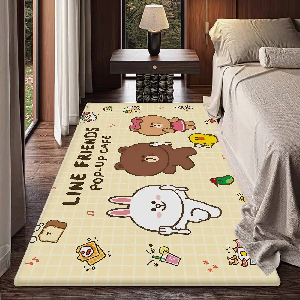 Anime L-LINE F-FRIENDS Door Mat Washable Non-Slip Living Room Sofa Chairs Area Mat Kitchen Doormat Area Rug