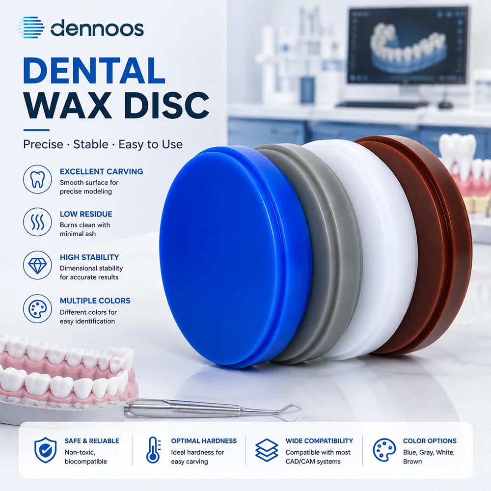 Dennoos Dental Prosthesis Wax Blocks 10-30mm Suitable for CAD/CAM Denture Materials and Dental Materials with Shore D Hardness