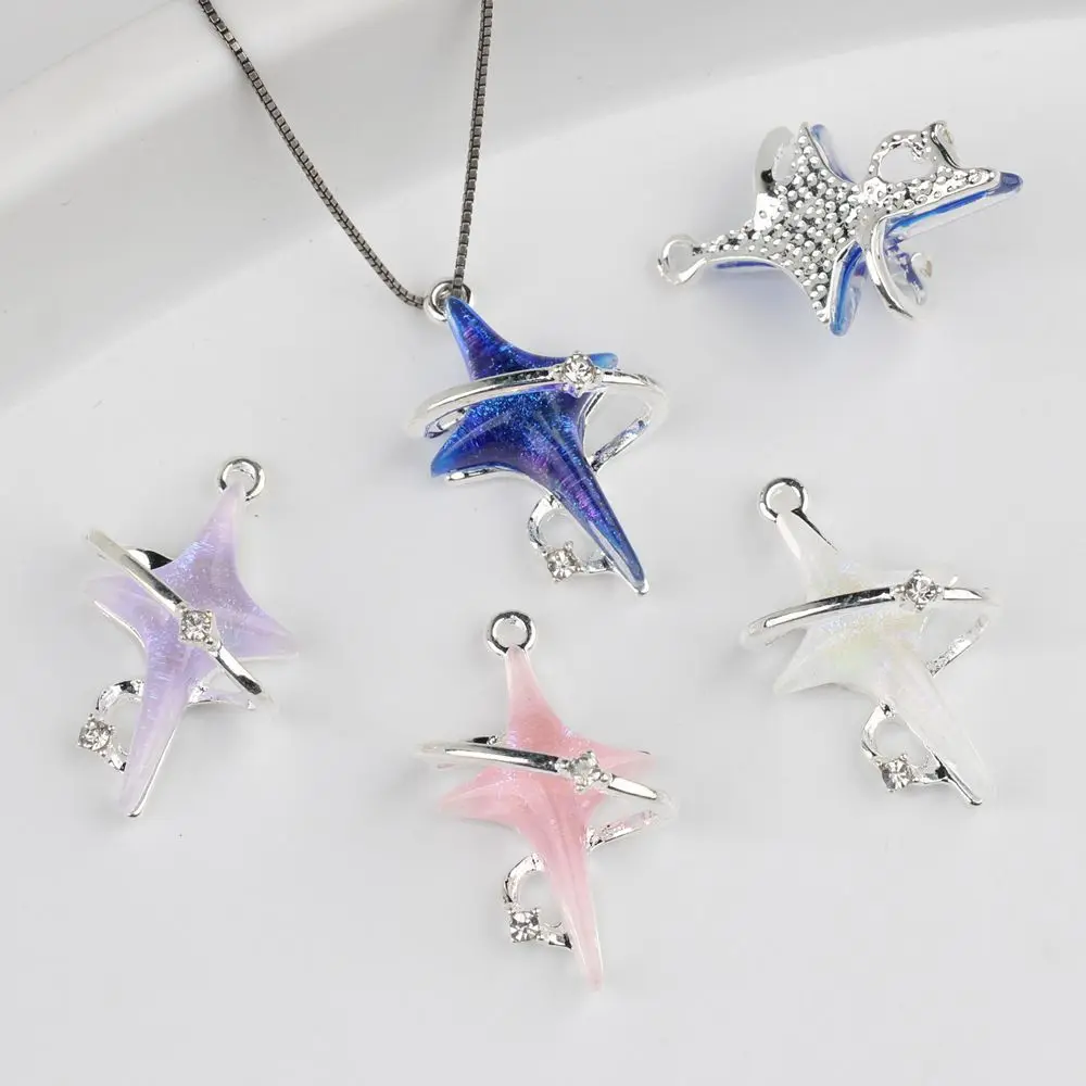 40pcs Vintage Star Jewelry Pendant Charms Handmade Silvery Color Necklace Earrings Pendants Diy Earrings Jewelry Making Findings