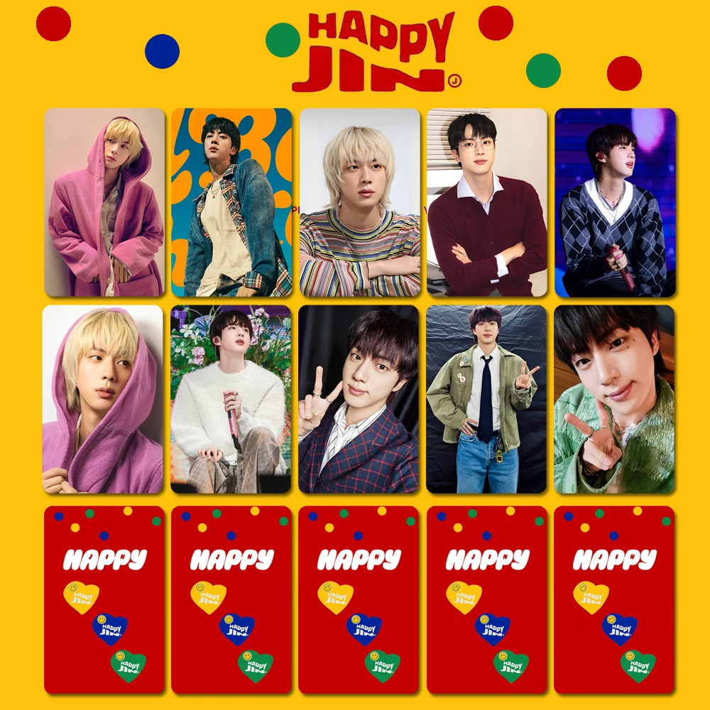 10 adet/grup Kpop Fotocard Holografik Lazer Fotoğraf Baskı Resimleri Kartpostal MUTLU KOŞU VAHŞI Hayranları Hediyeler Aksesuarları Merch