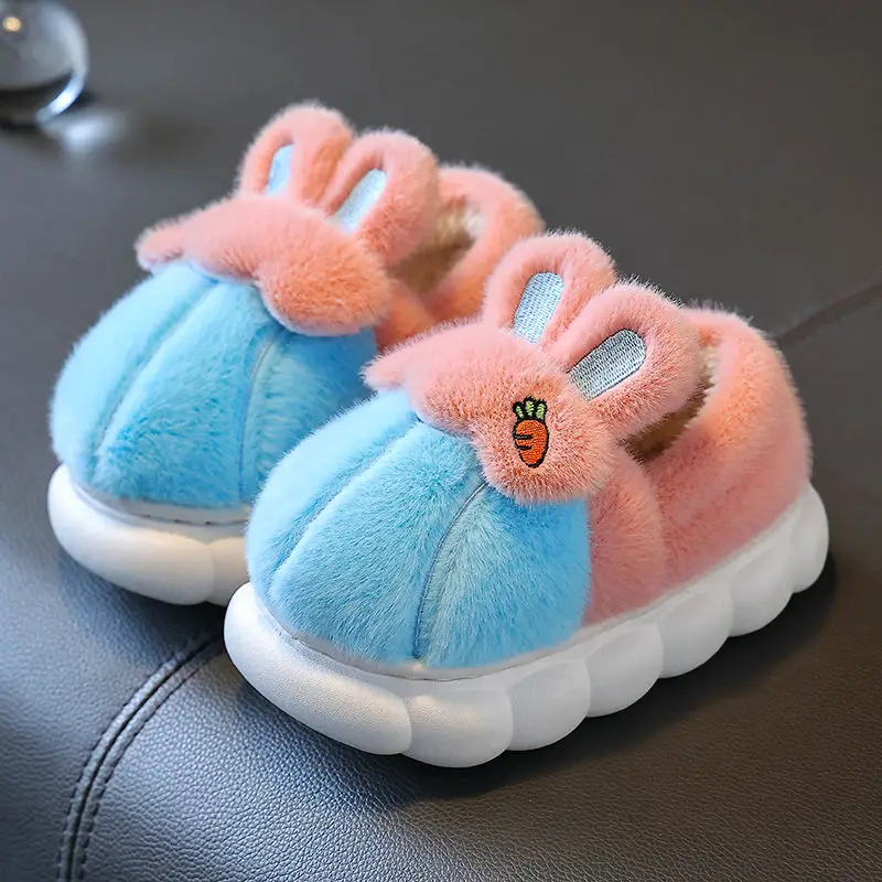 Fashion New Children Cotton Slippers Autumn and Winter Boys and Girls Slippers Home Indoor Kids Slippers House Baby Shoes