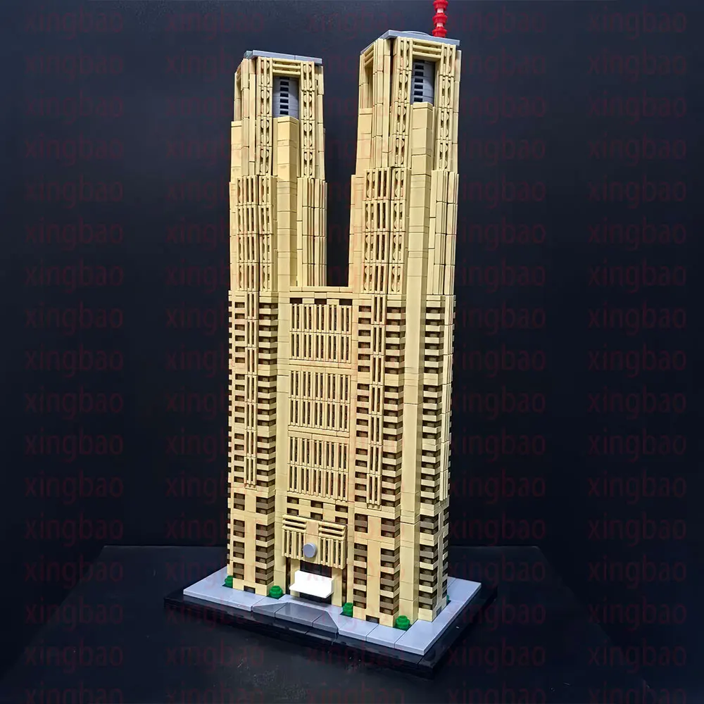 1972PCS MOC Tokyo Metropolitan Government Building 1:800 Scale Building Blocks Bricks DIY Assembly Toy Gifts