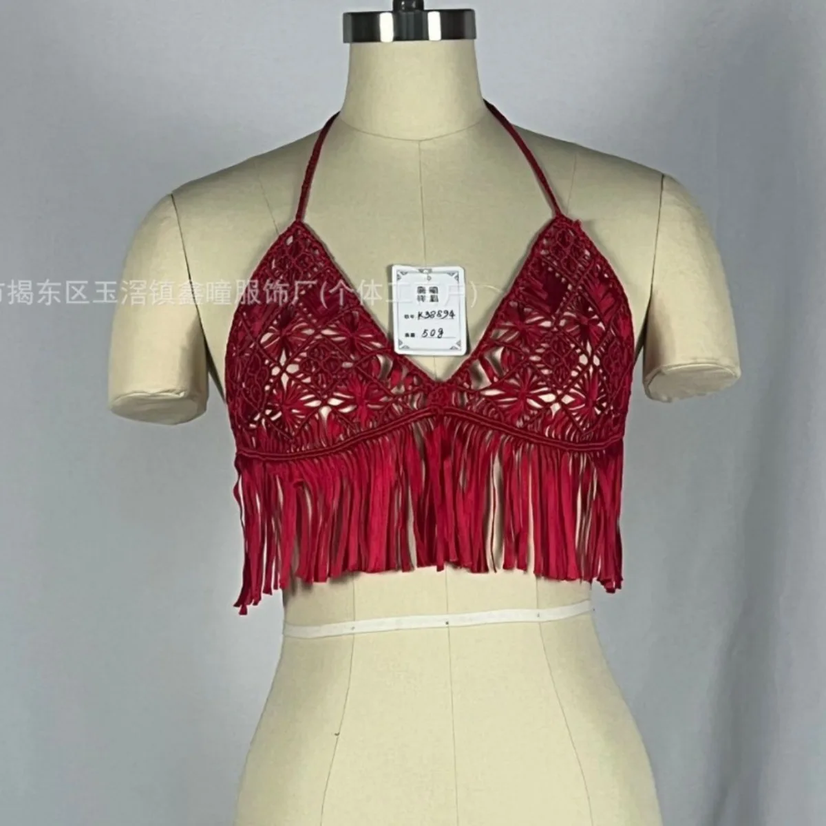 

K38894H Sexy Beach Swimsuit Bohemian Style Women's Swimsuit Cutout Fashion Design Hand-woven Sexy Swimsuit Haute Couture