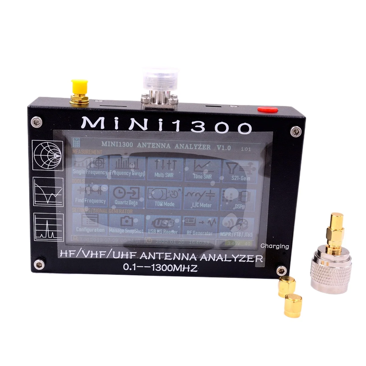 MINI1300 Antenna Analyzer 0.1-1300MHz HF VHF UHF All Bands 4.3