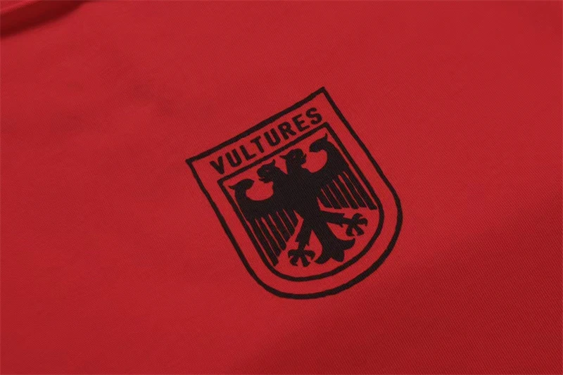 تي شيرت YZY Kanye بأكمام طويلة تي شيرت أحمر للرجال والنساء مقاس كبير تي شيرت #6