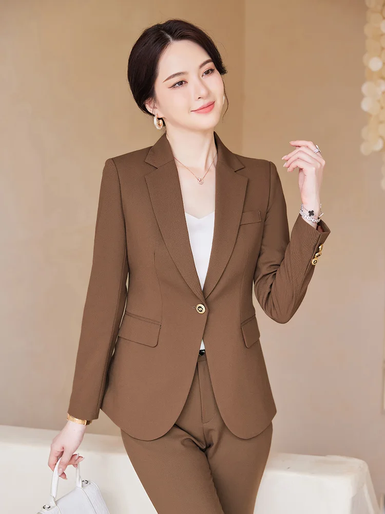 

Осенне-зимний розовый длинный свек, комплект костюма для женщин, студенческого интервью, Work orm Beau, терапевт, ювелирный магазин, официальный наряд