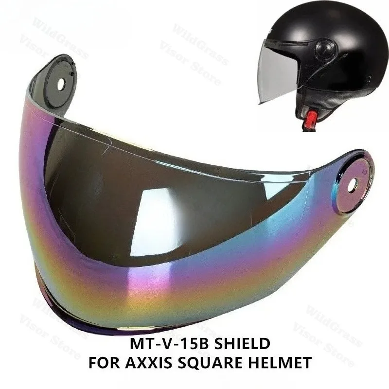 For AXXIS MT-V-15/15B Motorcycle Riding Helmet Visor Square Open Face Helmet Original Shield Replacement Lens Accessories