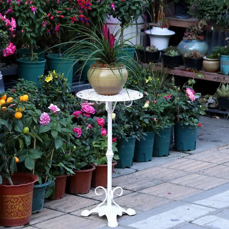 Cast iron column flower stand circular storage balcony indoor and outdoor lift villa trade succulent courtyard decoration garden