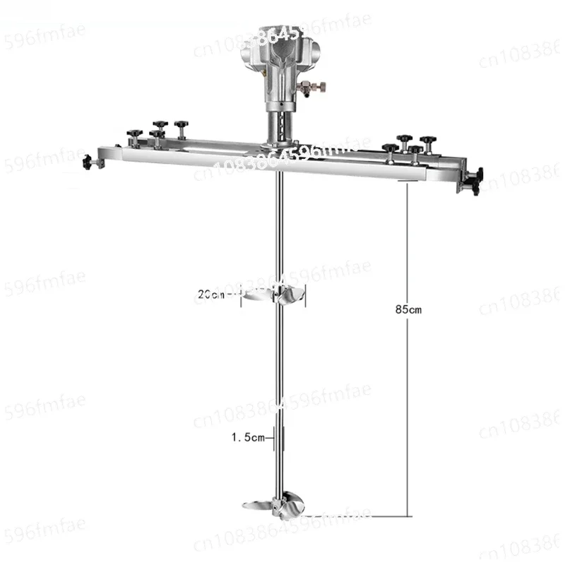 Pneumatic Agitator Mixer Machine for 200/400L Liter Tank 50-3200rpm Adjustable Speed Paint Mixer Lab Liquid Dispersing Stirrer