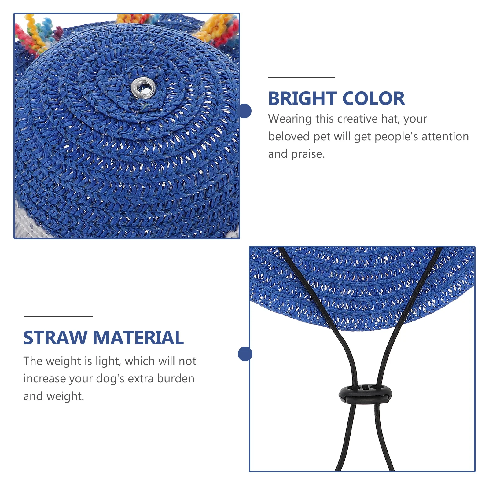 

Pet Tassel Straw Hat Comfortable Dog Hat for Parties and Daily Wear Hats for Cats Adjustable Pet Caps Kitten Headwear