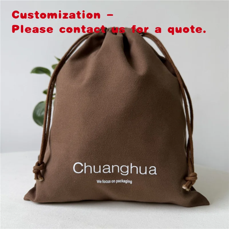 

custom.Chuanghua Custom Suede Drawstring Bag Soft Cloth Pouch with Printing Jewelry Packaging Display Trays