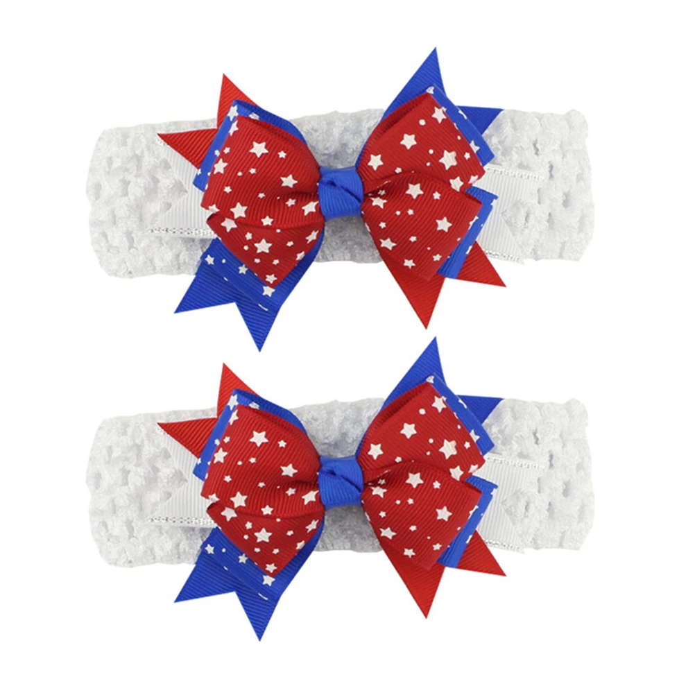 

2pcs Kids Hairb Baby Headb s Girls Bowknot Toddler Infant Hair Accessories Soft Lightweight Hairstyle Decoration Dancing Party