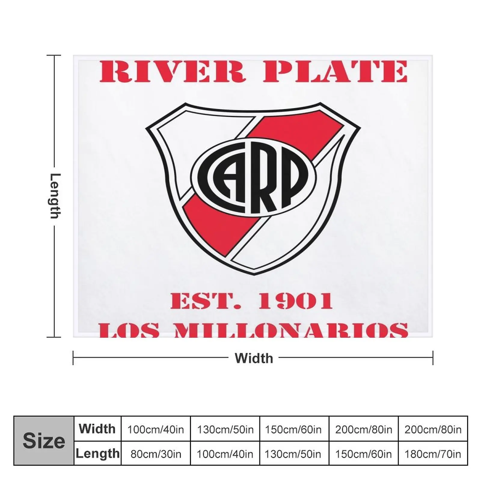 RIVER PLATE FC Throw Blanket Decoratives christmas decoration Blankets