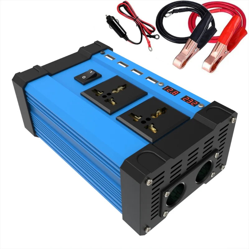 Imagem -02 - Inversor de Potência do Carro Carregador dc 12v para ac 220v 110v Conversor de Onda Senoidal Interfaces Transformador de Tensão Adaptador com Usb 4000w