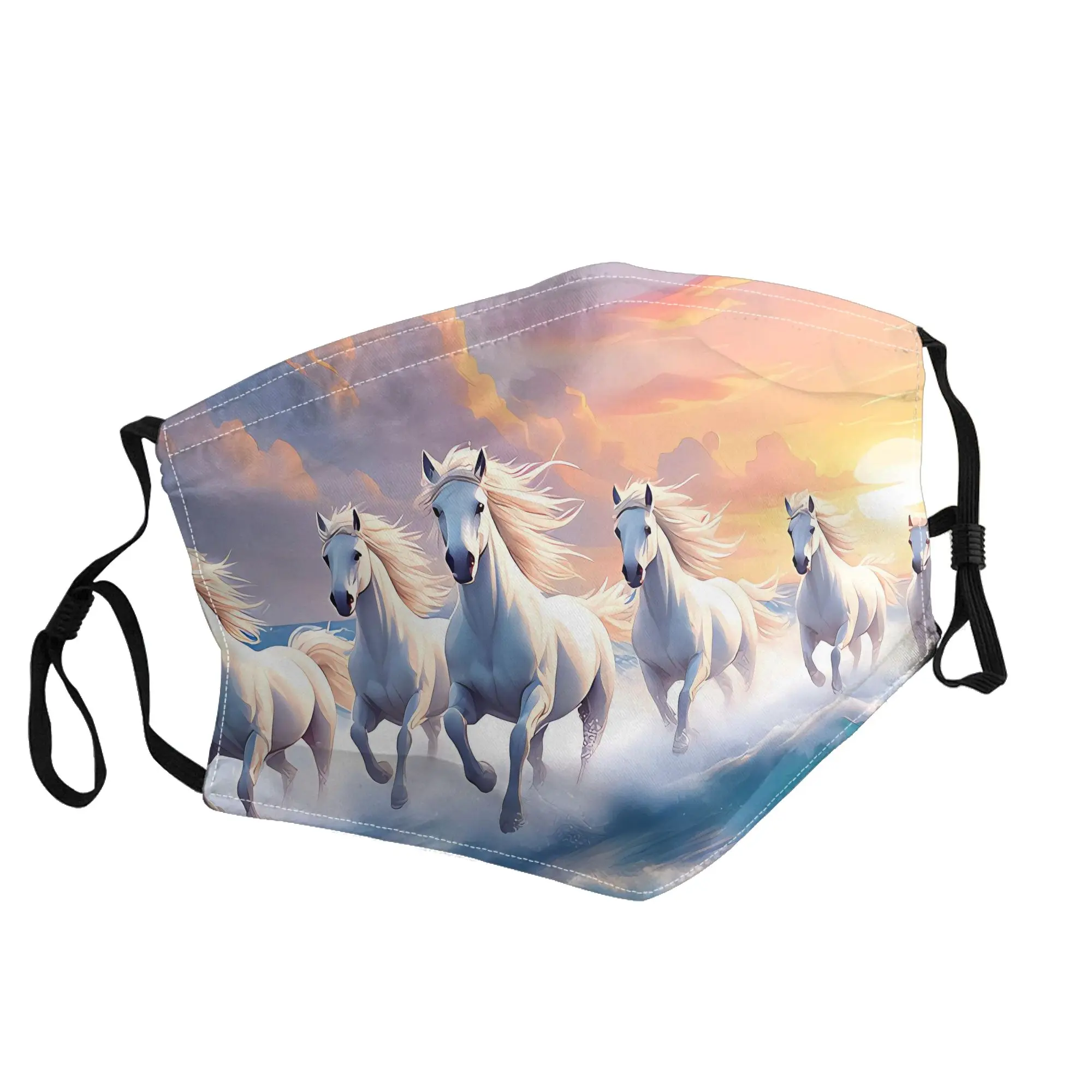 

Galloping Horses Running Horse Mask Unisex Outdoor Fashion Printed