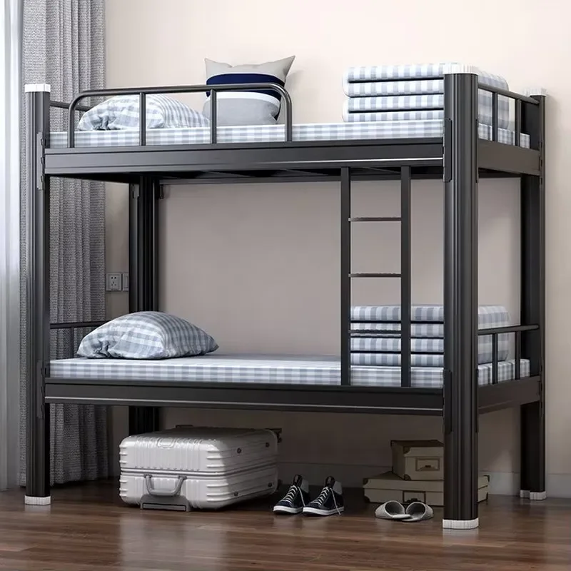 Custom Metal Bunk Bed Heavy Duty School Dormitory Loft Bed Adult Triple Bedroom Furniture