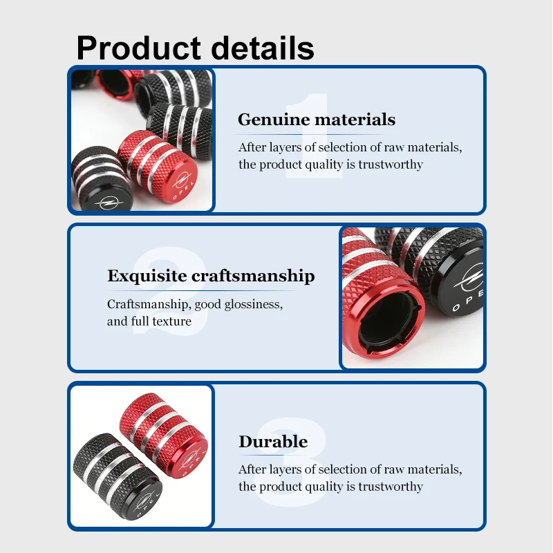 For Opel Car Wheel Caps Valve Stem Cap Tire Covers Aluminum Air Valve Tire Accessories Astra H K J G Corsa E D OPC Insignia B view 2
