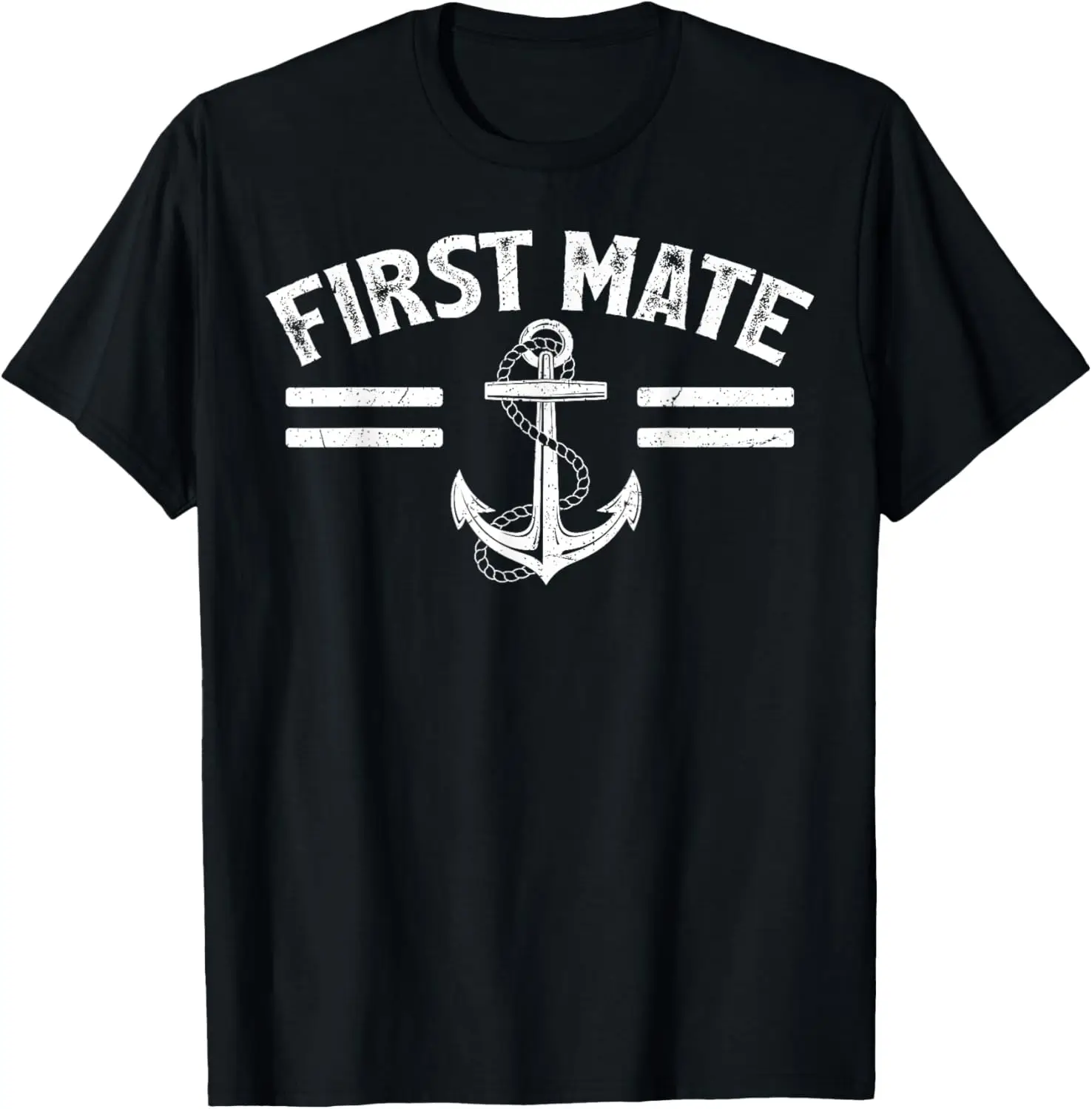 Boat Lover First Mate Pontoon Captain Anchor T-Shirt